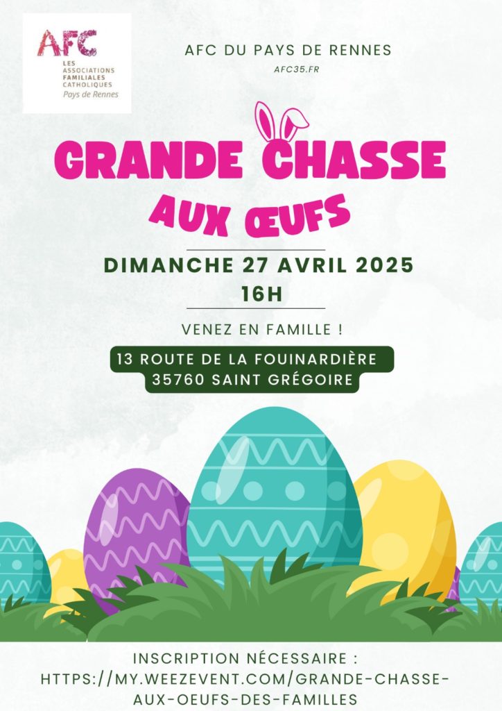 Grande chasse aux oeufs  des familles